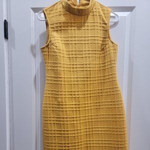 Mod style sleeveless yellow dress